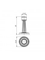 Упор Armadillo (Армадилло) дверной настенный DH033 CL/AS-9 Античное серебро