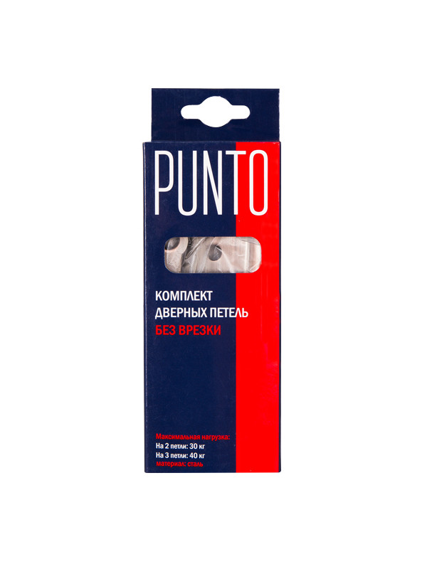 Петля Punto (Пунто) универсальная без врезки IN4200W SC (200-2B 100x2,5) мат. хром