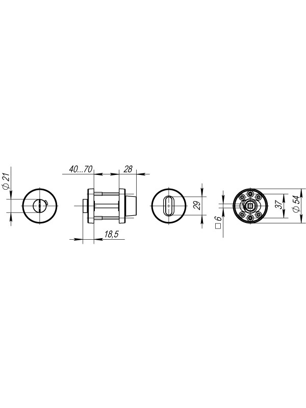 Ручка Fuaro (Фуаро) поворотная BK6.R.DSS304-02 (DSS-02-BK6) INOX 304