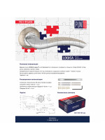 Ручка Punto (Пунто) раздельная R.TL54.LOGICA (LOGICA TL) 140mm SN/CP-3 матовый никель/хром