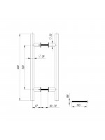 Ручка-скоба Fuaro (Фуаро) PULL.PH25/300.22 INOX 304 (PH-22-25/300-INOX)