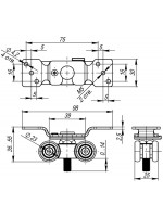 Комплект роликов Armadillo (Армадилло) для раздвижных дверей SLD.Comfort.SET.rollers/60 (DIY Comfort 60/4 kit)