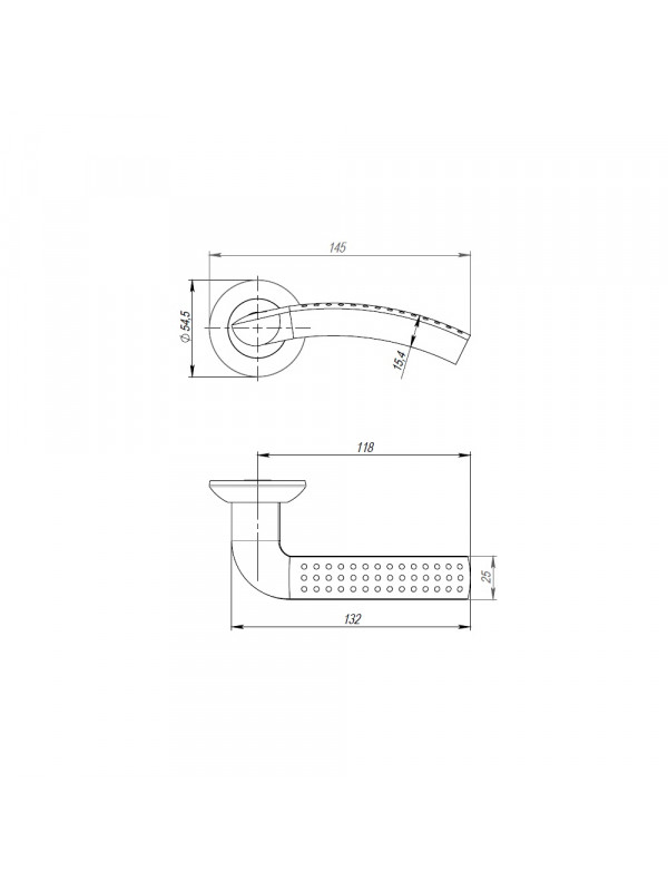 Ручка Punto (Пунто) раздельная R.TL54.LOGICA (LOGICA TL) 150mm SN/CP-3 матовый никель/хром