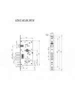 Корпус Fuaro (Фуаро) врезного замка c защёлкой MDV25/C-60.85.3R16