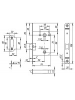 Защелка Fuaro (Фуаро) врезная PLASTP82-50 (P82-50) CP хром