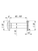 Глазок Armadillo (Армадилло) дверной, оптика стекло DV-PRO 3/100-60/BR/HD (DVG3/HD) SG мат. золото