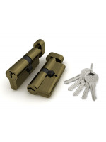 Цилиндровый Fuaro (Фуаро) механизм (100 ZM/70) 1000ZMKnob70(30+10+30) AB бронза 5Key с вертушкой