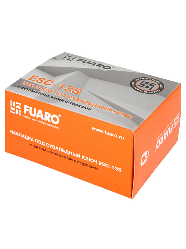Накладка Fuaro (Фуаро) на сувальдный замок ESC.S-auto/CRE/OV.13 (ESC-13S) с автомат. шторками CP хром