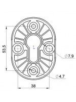 Накладка Fuaro (Фуаро) на цилиндр ESC.C/CRE/OV.12 (ESC-12C) CP хром (2шт. в уп.,отгр. по 1 шт.)