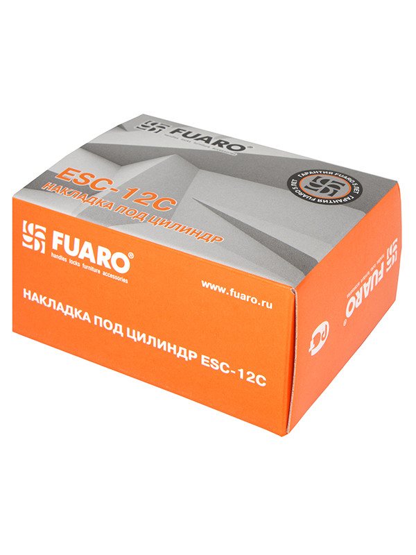 Накладка Fuaro (Фуаро) на цилиндр ESC.C/CRE/OV.12 (ESC-12C) CP хром (2шт. в уп.,отгр. по 1 шт.)