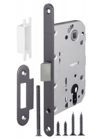 Корпус Fuaro (Фуаро) врезного замка c защёлкой PLASTP85C-50 (P85C-50) GR графит