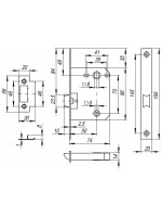 Защелка Fuaro (Фуаро) врезная PLASTP72-50 (P72-50) GR графит
