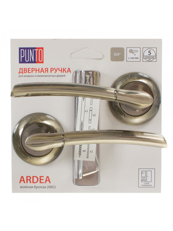 Ручка Punto (Пунто) раздельная ARDEA TL/HD ABG-6 зеленая бронза