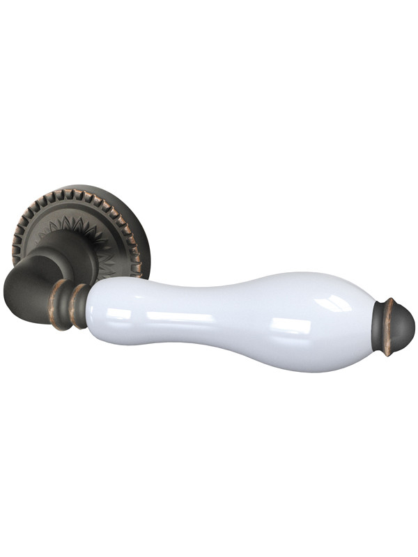 Ручка Armadillo (Армадилло) раздельная Silvia CL1/HD ABL-18/WP-109 Темная медь/бел. фарфор