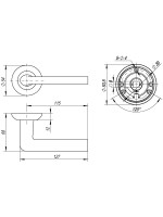 Ручка Punto (Пунто) раздельная R.TL54.REX (REX TL) 105mm SN/CP-3 матовый никель/хром