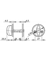 Ручка Fuaro (Фуаро) поворотная BK5x60.R.FIN001 (WC-001-CP) CP хром