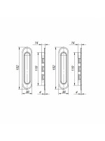 Ручка Punto (Пунто) для раздвижных дверей SH.SL152.010 (Soft LINE SL-010) СP хром