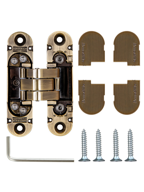 Петля Armadillo (Армадилло) скрытой установки U3D4000 AB (9540UN3D) бронза