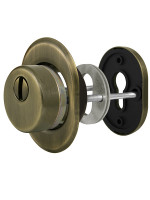 Броненакладка Fuaro (Фуаро) DEF.CRE/OV-set.9726 (DEF 9726) M6x90 врезная с чашкой AB-6 зелёная бронза
