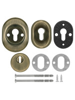 Броненакладка Fuaro (Фуаро) DEF.CRE/OV-set.9726 (DEF 9726) M6x90 врезная с чашкой AB-6 зелёная бронза