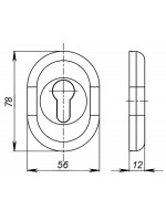 Накладка Fuaro (Фуаро) на цилиндр ESC.C/CRE/OV.12 (ESC-12C) GP золото (2шт. в уп.,отгр. по 1 шт.)