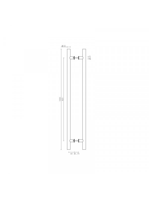 Ручка-скоба Fuaro (Фуаро) PULL.PH25/825.22 INOX 304 (PH-22-25/825-INOX)