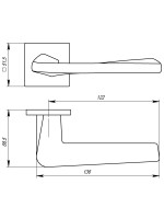 Ручка Armadillo (Армадилло) раздельная K.USS52.TORSO (TORSO USS) CP-8 хром