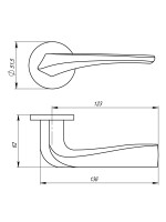 Ручка Armadillo (Армадилло) раздельная R.URS52.FLAME (FLAME URS) BPVD-77 вороненый никель