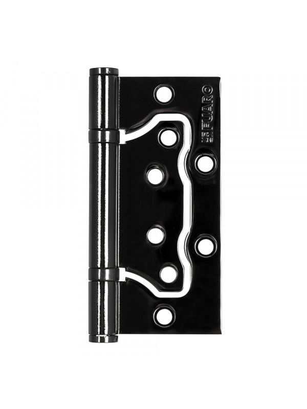 Петля Fuaro (Фуаро) универсальная без врезки IN4500W-BL BN (500-2BB/BL 100x2,5) черный глянец БЛИСТЕР