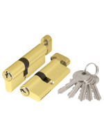 Цилиндровый Ajax (Аякс) механизм (AX102/60) AX1002Knob60 (25+10+25) PB латунь с вертушкой