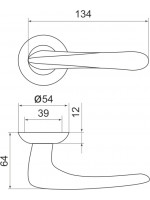 Ручка Armadillo (Армадилло) раздельная R.LD54.Pava (Pava LD42) AB/GP-7 бронза/золото TECH (кв. 8х140)