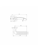Ручка Punto (Пунто) раздельная R.TL54.LOGICA (LOGICA TL) 160mm SN/CP-3 мат. никель/хром 8x160мм M4(12*50*55)