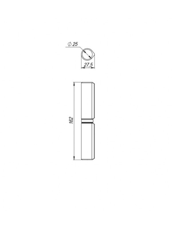 Петля Fuaro (Фуаро) приварная T1/160-25 (d25x160 мм) с подшипником