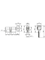 Цилиндровый Punto (Пунто) механизм (Z402/120) Z4002Knob120(55+10+55) с вертушкой CP хром