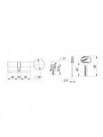 Цилиндровый Fuaro (Фуаро) механизм (D-PRO502-8/80) D-PRO5002-8Knob80(35+10+35) CP хром 5+1Key с верт. перекод.
