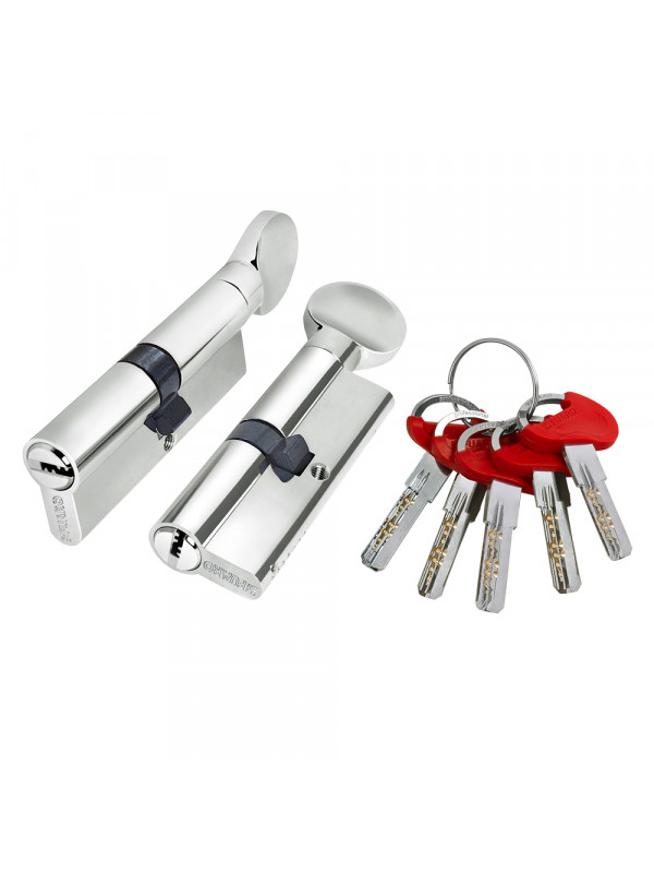 Цилиндровый Fuaro (Фуаро) механизм (D-PRO502-8/110) D-PRO5002-8Knob110(50+10+50) CP хром 5+1Key с верт. перекод.