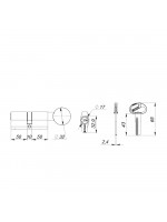 Цилиндровый Fuaro (Фуаро) механизм (D-PRO502-8/110) D-PRO5002-8Knob110(50+10+50) CP хром 5+1Key с верт. перекод.