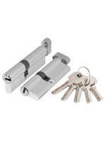 Цилиндровый Ajax (Аякс) механизм (AX202/80) AX2002Knob80 (40+10+30) CP хром с вертушкой
