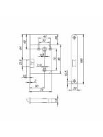 Защелка Punto (Пунто) PLASTPL72-R20 (PL72-R20) (врезная) SN мат. никель упаковка