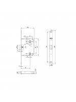 Защелка Punto (Пунто) PLASTPL70X-R20 (PL70X-R20 SN) (врезная) SN мат. никель упаковка