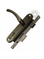 Замок Punto (Пунто) цилиндровый в комплекте с ручкой LOCKSET16.CRONA.4070-1 (KIT P16 4070 CRONA) AB бронза