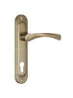 Ручка Punto (Пунто) на планке HANDLE90.CRONA.18-85 (P90 8518 CRONA) AB бронза