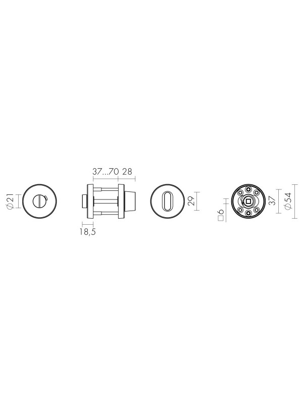 Ручка Fuaro (Фуаро) поворотная BK6.R.DSS201-02 (DSS-02-BK6) INOX 201