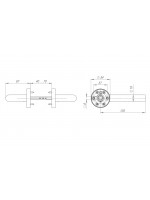 Ручка Fuaro (Фуаро) раздельная R.DSS201-0201/19 (DSS-0201/19) INOX 201