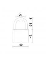 Замок Fuaro (Фуаро) навесной PL-UNI-0150 (PL-01-50) 3key англ. /коробка