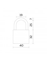 Замок Fuaro (Фуаро) навесной PL-WEATHER-1540 Black 4 fin key ( PL-15-40) диск. /блистер