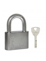 Замок Fuaro (Фуаро) навесной PL-WEATHER-1550 Nickel 4 fin key ( PL-15-50) диск. /блистер