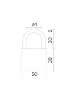 Замок Fuaro (Фуаро) навесной PL-WEATHER-1550 Nickel 4 fin key ( PL-15-50) диск. /блистер