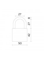 Замок Fuaro (Фуаро) навесной PL-PROTEC-0250 3key (PL-02-50) англ. /блистер