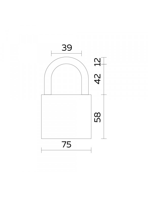 Замок Fuaro (Фуаро) навесной PL-PROTEC-0275 3key (PL-02-75) англ. /блистер